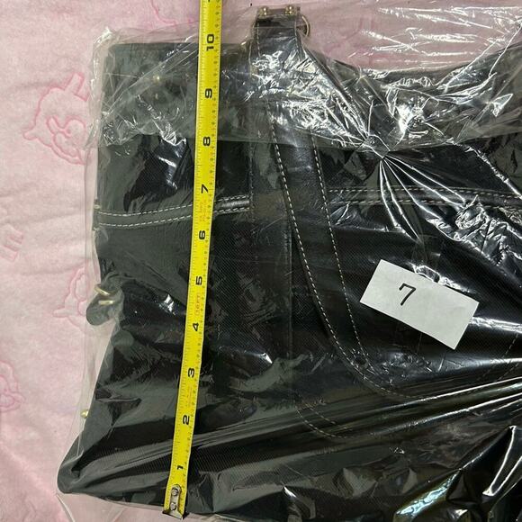 ˚₊‧꒰ა ☆ ໒꒱ ‧₊˚ ANTONIO MELANI Tote Handbag  Large Black (AA1-G) - Picture 10 of 11